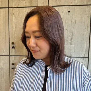 ミディアム カラー 似合わせレイヤー/ Wカラー🧸こころのヘアスタイル