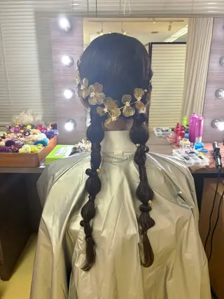 ロング ヘアアレンジ マンツーマン 縮毛矯正/マユコのヘアスタイル