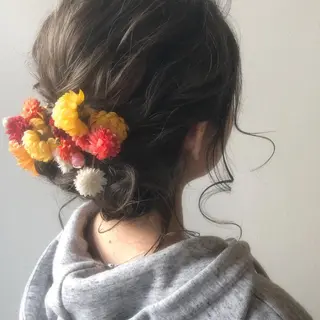 セミロング ヘアアレンジ 江藤 星史のヘアスタイル