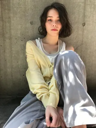 ミディアム カラー 一ノ瀬 暁のヘアスタイル