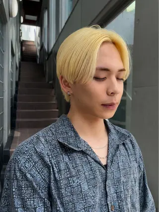 カラー メンズ 池田理紗/ bob/メンズカットのヘアスタイル