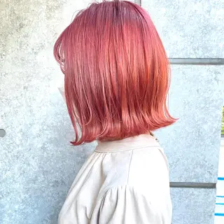 ショート カラー 癖毛救済✂️ボブ /髪質改善ストレートのヘアスタイル