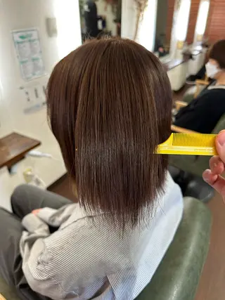 ミディアム パーマ 💜推しインナー カラー/菊池柊真💜のヘアスタイル
