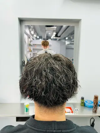 ショート パーマ メンズ 池袋メンズパーマ フェード純平のヘアスタイル