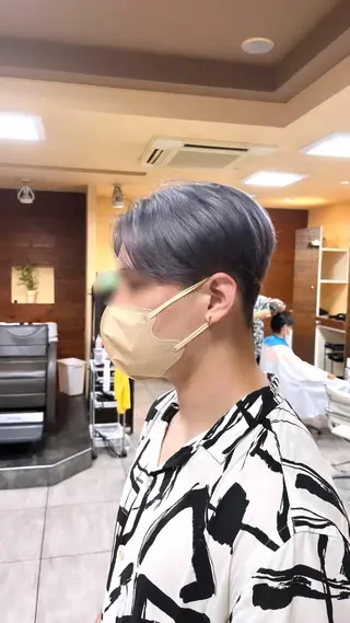 ショート カラー メンズ インナー×縮毛矯正 ピンクカラー澤井里菜のヘアスタイル