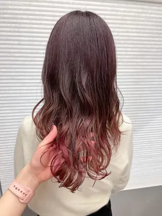 ロング カラー ヘアアレンジ cherir髪質改善 パーソナルカラー診断のヘアスタイル