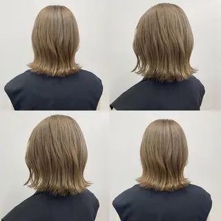 ミディアム カラー SAKINO. ベージュカラーのヘアスタイル