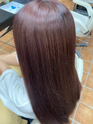 ロング カラー 縮毛矯正/ /関内/あべももこのヘアスタイル