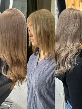 セミロング カラー メンズ多数⚡ブリーチ 特化💚Acchonのヘアスタイル