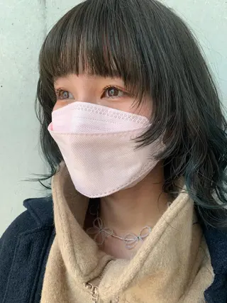 ミディアム ブリーチなしWカラー /地毛風/小林凪沙のヘアスタイル