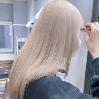セミロング カラー ヘアアレンジ GiseL天神カラー 髪質改善/ブリーチのヘアスタイル