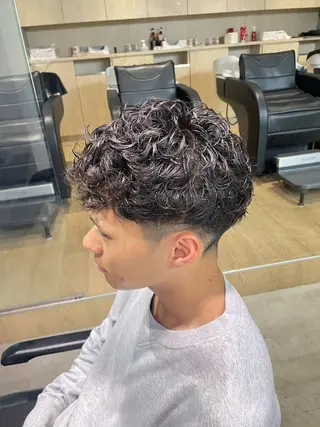 ショート パーマ メンズ fifth天神 パーマ特化/石橋航海のヘアスタイル