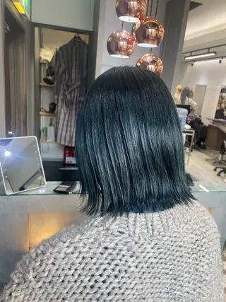 ショート ブリーチなしWカラー ヘアセット菜希のヘアスタイル
