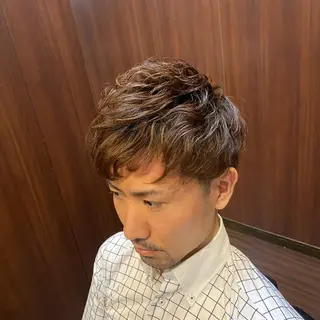 ショート パーマ メンズ 浅見 天翔のヘアスタイル