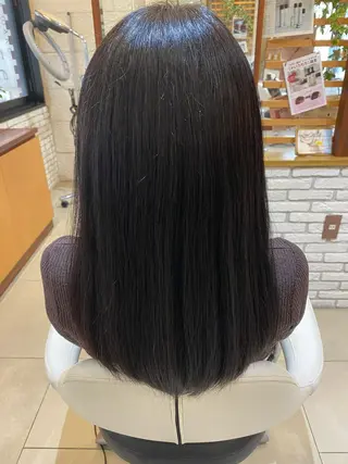 セミロング 峯村 亜希のヘアスタイル