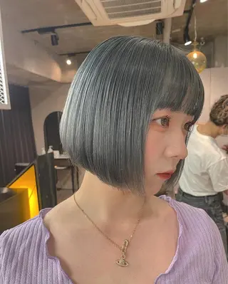ミディアム カラー ヘアアレンジ トレンドレイヤー カット/mihoのヘアスタイル