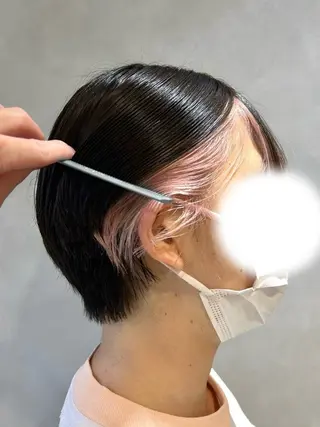 ショート カラー 池袋/小顔レイヤー/ 顔まわり/taigaのヘアスタイル