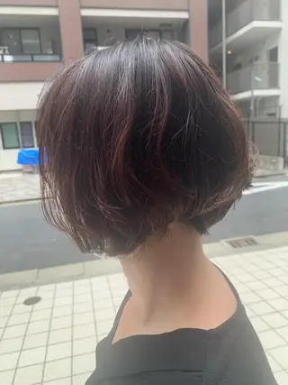 ショート カラー パーマ 髪質改善 LIME 長野駅のヘアスタイル