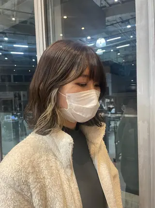 ミディアム カラー ヘアアレンジ 🎀ダブルカラーレイ ヤーyuuri🎀のヘアスタイル