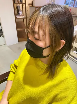 ミディアム カラー 関谷 のぞみのヘアスタイル