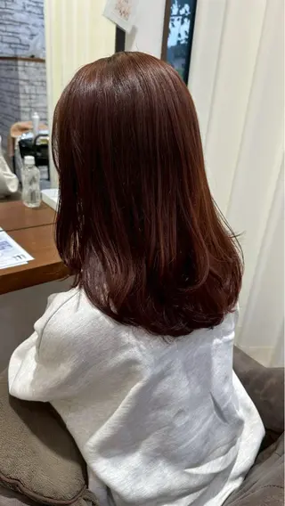 セミロング ワンカラー💓 豊橋/まおのヘアスタイル
