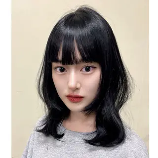 ミディアム カラー 🩷珠梨【韓国ヘア】 【顔周りカット】のヘアスタイル