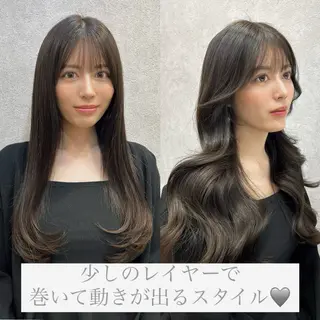 ロング カラー 🩷韓国ヘア/ヨシン モリ🩷Maikaのヘアスタイル