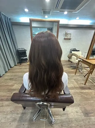 セミロング カラー 吉田 萌花のヘアスタイル