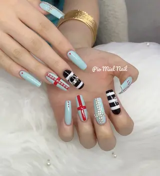 ミディアム HANA 長さだしのネイルデザイン