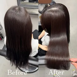 ロング 縮毛矯正/髪質改善 韓国風/MIKIYAのヘアスタイル