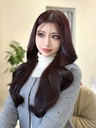 ロング 森 千風優のヘアスタイル