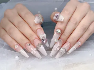 ネイル チップ長さ出し 専門店のネイルデザイン