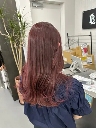 セミロング カラー 古田 昂也のヘアスタイル