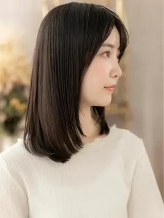 セミロング カラー 艶髪カラー🤍ྀི 強矢 美紗希🩷ྀིのヘアスタイル