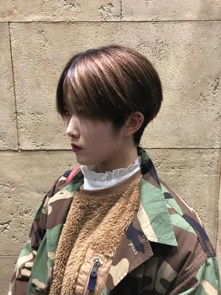 ショート カラー ✨髪質改善ストレート ×ミニボブ✨萩原　翼のヘアスタイル