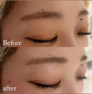 アイブロウ 暖色カラー 奥村陽花のヘアスタイル
