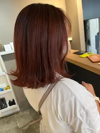 ミディアム カラー キッズ ネイル マツエク・マツパ アイブロウ 透明感カラー🤎 ゆりのヘアスタイル