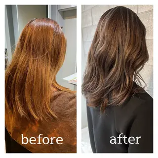 セミロング 安藤 伸一のヘアスタイル