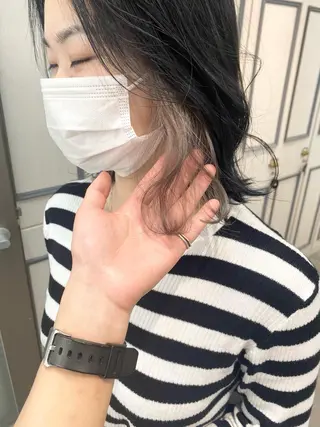 ミディアム 🤍韓国風ヘア 柴田真帆🤍のヘアスタイル