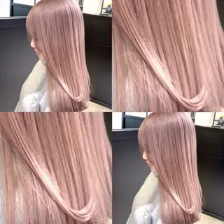 セミロング カラー 🧸ブリーチ特化/前 髪/しょうじりか🎀のヘアスタイル