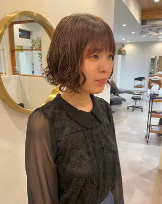 ショート パーマ kako /透明感カラー🤍のヘアスタイル