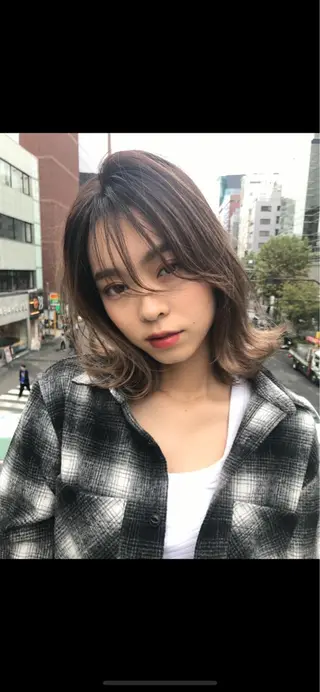 ミディアム 透明感カラー🌿ボブ ✨飛田　ケイのヘアスタイル