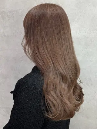 ロング カラー Rin♡透明感ピンク 🎀白肌ラベンダーのヘアスタイル