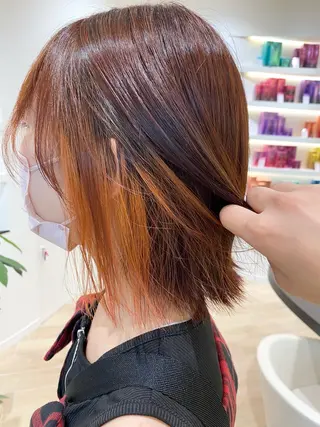 ミディアム ハッシュカット/ ブリーチ/アスナのヘアスタイル