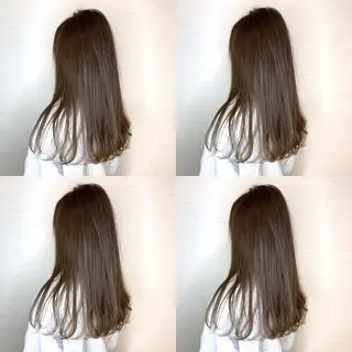 ロング カラー 韓国レイヤーカット/ ダブルカラーのヘアスタイル