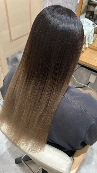 ロング カラー 似合わせ 顔周りYUUGAのヘアスタイル