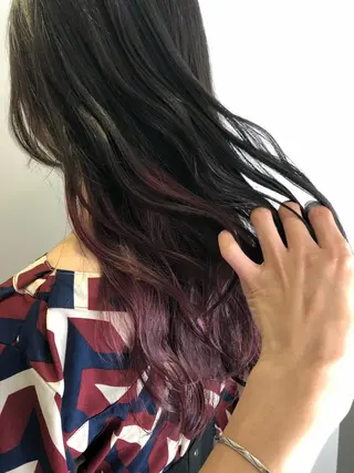セミロング カラー 原宿サロン代表 デザインカラー伊藤卓のヘアスタイル