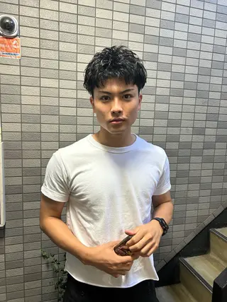 ショート パーマ メンズ 💈メンズ短髪特化 ✂︎伊藤大輝💈のヘアスタイル