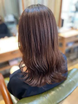 セミロング カラー 佐藤 美幸のヘアスタイル