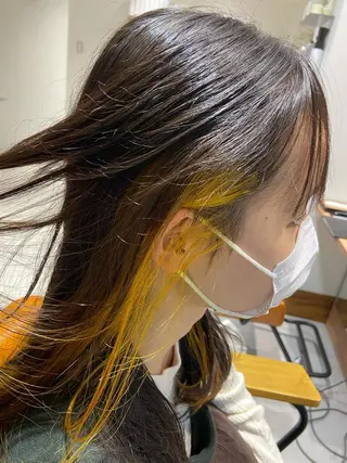 セミロング 代表　しみず としやのヘアスタイル